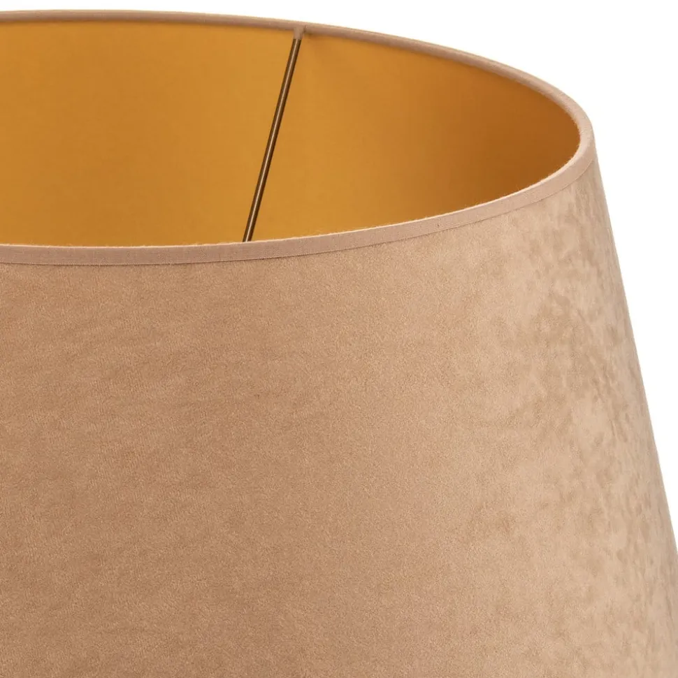 Lampeskærm Cone højde 25,5 cm, beige/guld