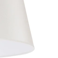 Lampeskærm Cone højde 25,5 cm, chintz ecru/hvid