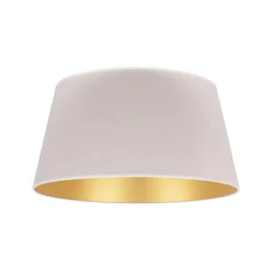 Lampeskærm Cone højde 25,5 cm, ecru/guld
