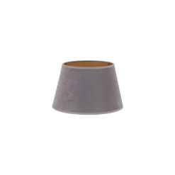 Lampeskærm Cone højde 18 cm, grå/guld