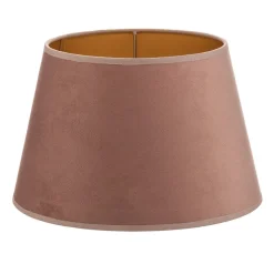 Lampeskærm Cone højde 18 cm, lyserød/guld