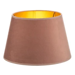 Lampeskærm Cone højde 18 cm, lyserød/guld