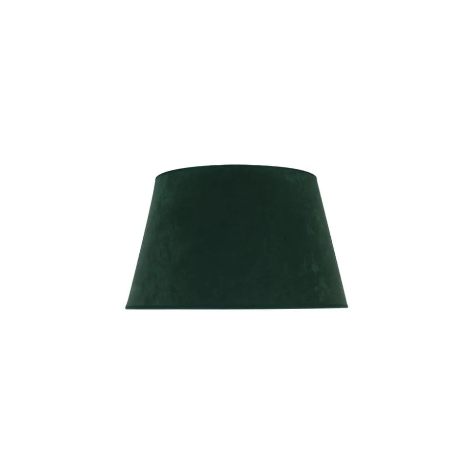 Lampeskærm Cone højde 18 cm, mørkegrøn/guld