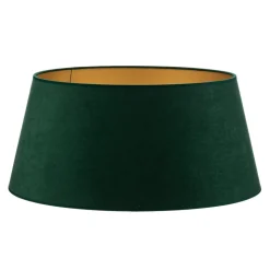 Lampeskærm Cone højde 25,5 cm, mørkegrøn/guld