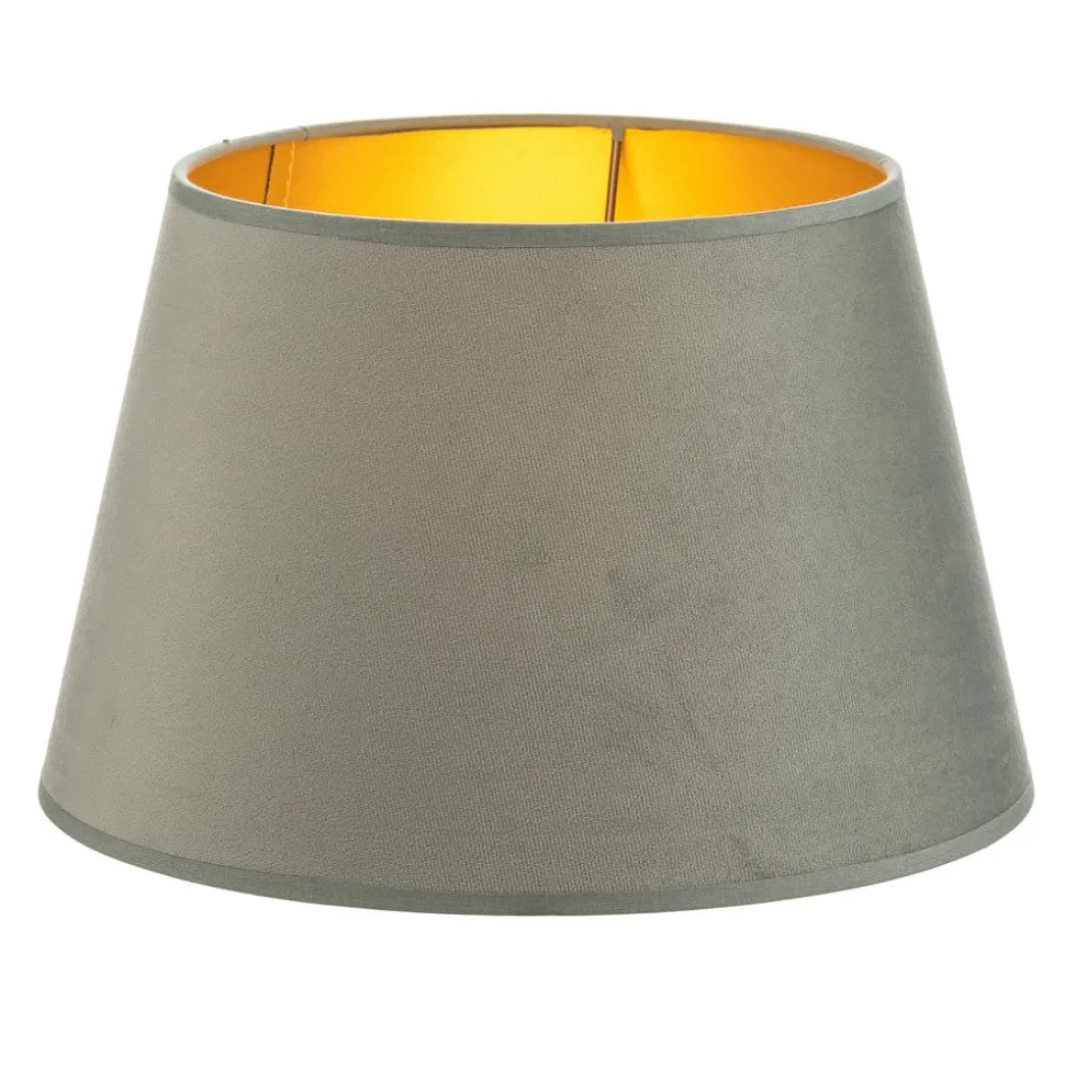 Lampeskærm Cone højde 18 cm, mintgrøn/guld
