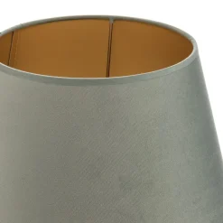 Lampeskærm Cone højde 18 cm, mintgrøn/guld