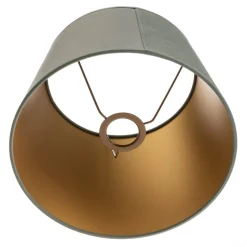 Lampeskærm Cone højde 18 cm, mintgrøn/guld
