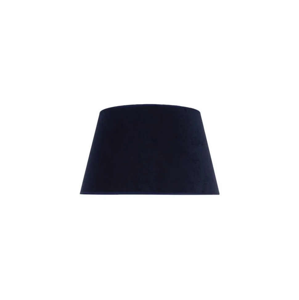 Lampeskærm Cone højde 18 cm, mørkeblå/guld