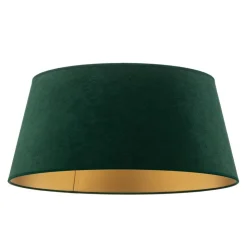 Lampeskærm Cone højde 22,5 cm, mørkegrøn/guld