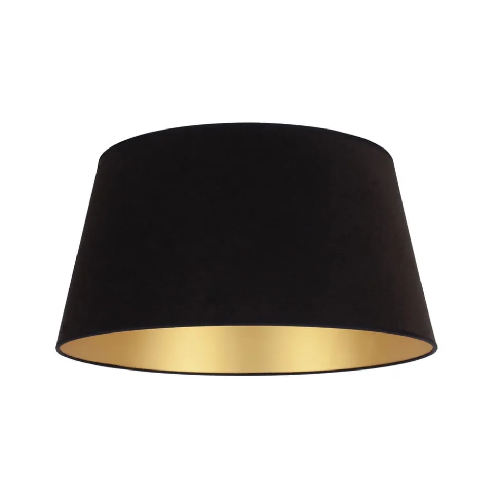 Lampeskærm Cone højde 25,5 cm, sort/guld