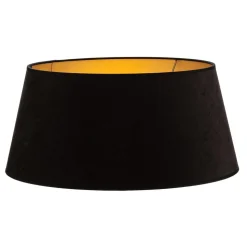 Lampeskærm Cone højde 25,5 cm, sort/guld