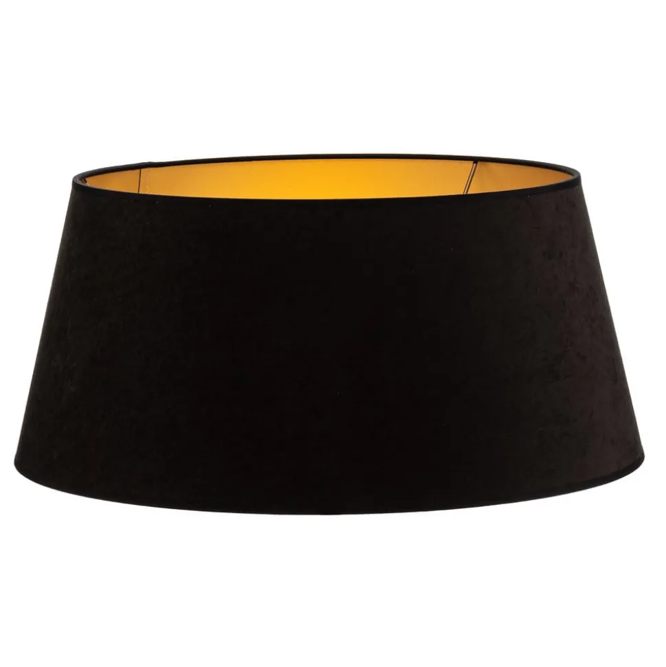 Lampeskærm Cone højde 25,5 cm, sort/guld
