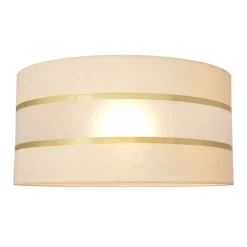 Lampeskærm Helen E27 Ø40/højde 20 cm creme/guld