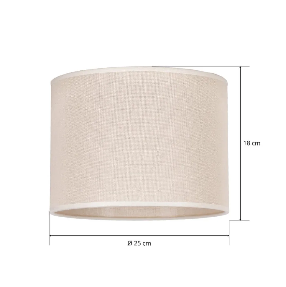 Lampeskærm Roller, beige, Ø 25 cm, højde 18 cm