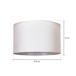 Lampeskærm Roller ecru bomuld Ø50cm højde 30cm