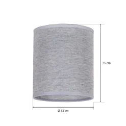 Lampeskærm Roller, grå, Ø 13 cm, højde 15 cm