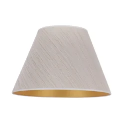 Lampeskærm Sofia Højde 31 cm, hvid/guldstrip