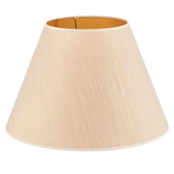 Lampeskærm Sofia Højde 31 cm, hvid/guldstrip