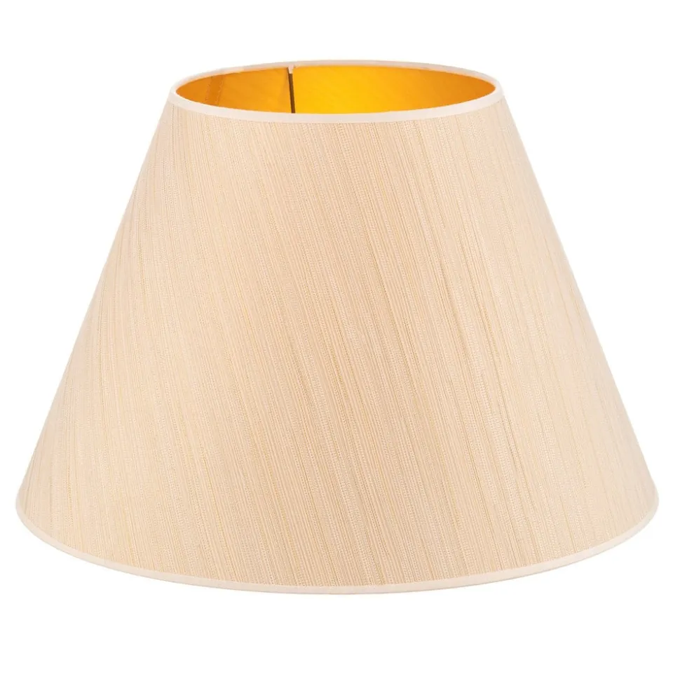 Lampeskærm Sofia Højde 31 cm, hvid/guldstrip