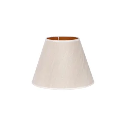 Lampeskærm Sofia Højde 21 cm, hvid/guldstrip