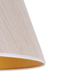 Lampeskærm Sofia Højde 21 cm, hvid/guldstrip