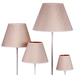 Lampeskærm Sofia Højde 21 cm, hvid/guldstrip