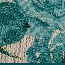Lampeskærm Sofia Højde 31 cm, blomstermønster turkis