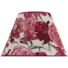 Lampeskærm Sofia Højde 25 cm, blomstermønster rød