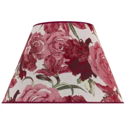 Lampeskærm Sofia Højde 25 cm, blomstermønster rød