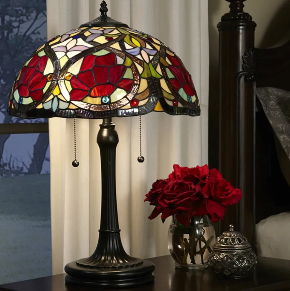 Larissa bordlampe i Tiffany-stil