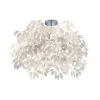 Leavy loftslampe, krom/hvid, Ø 70 cm, plast