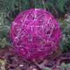 LED 3D-designkugle Galax Fun, Ø 30 cm, fuchsia