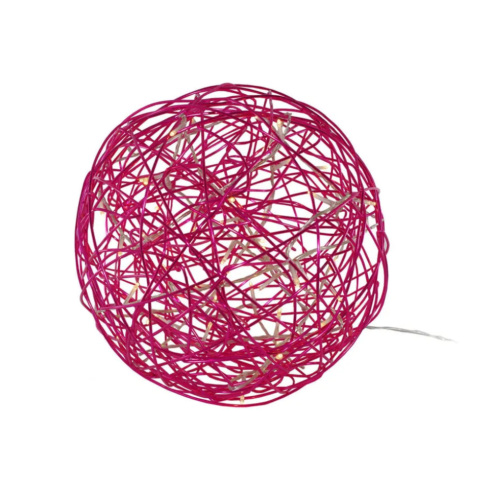 LED 3D-designkugle Galax Fun, Ø 30 cm, fuchsia