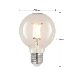 LED E27 4 W G80 2.700 K filament dæmpes klar 3 stk