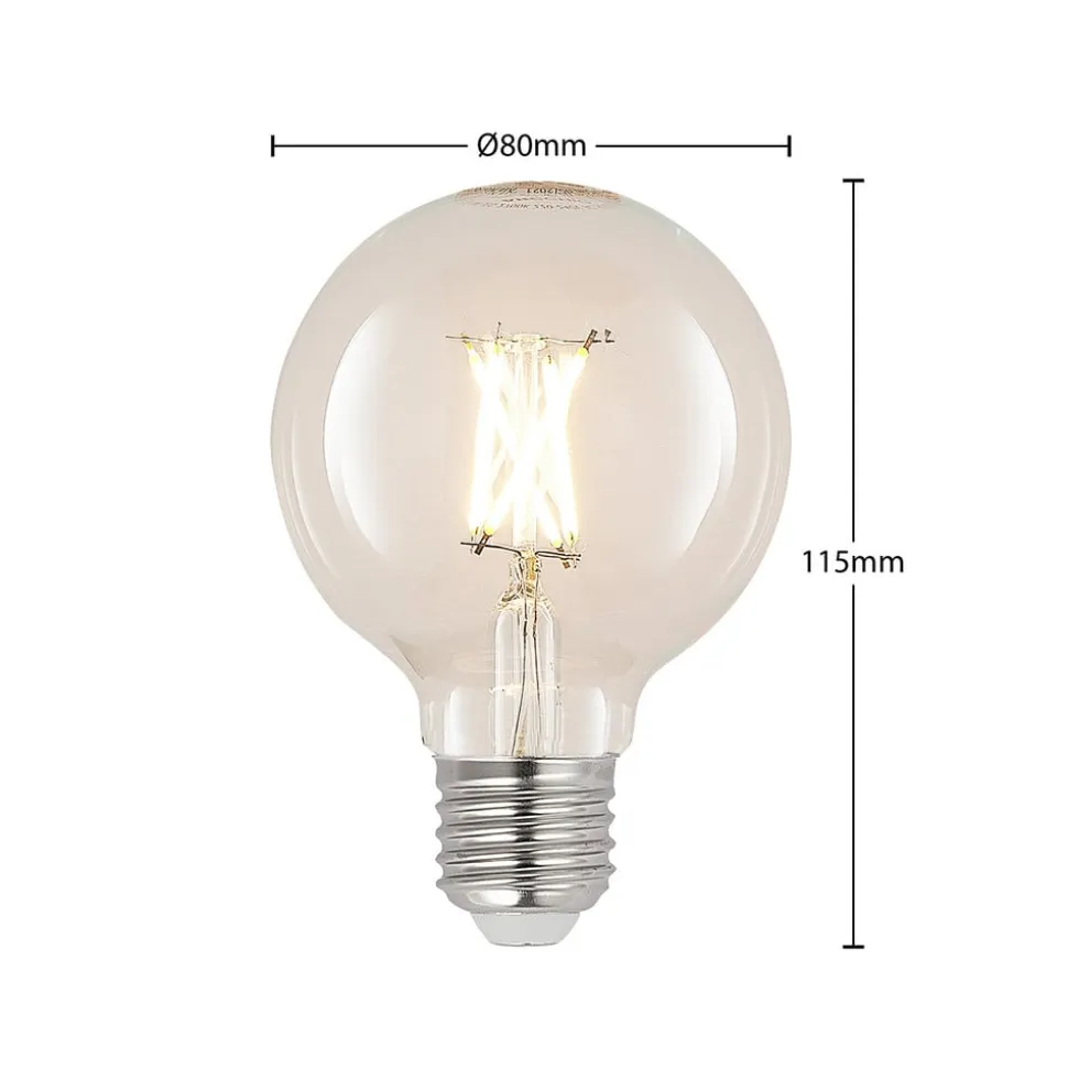 LED E27 4 W G80 2.700 K filament dæmpes klar 3 stk
