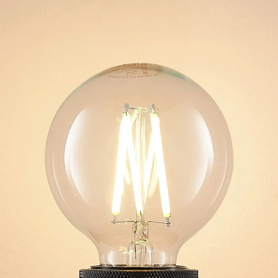 LED E27 8 W G80 2.700 K filament dæmpes klar 2 stk