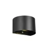 LED genopladelig udendørs væglampe Talent, sort, bredde 16 cm Sensor