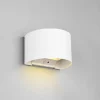 LED genopladelig udendørs væglampe Talent, hvid, bredde 16 cm, sensor