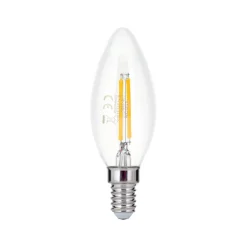 LED glødepære E14 C35 klar 2W 827 180lm dæmpbar