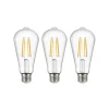 LED glødepære klar E27 3,8W 2700K 806lm sæt med 3 stk