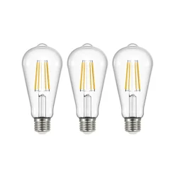 LED glødepære klar E27 3,8W 2700K 806lm sæt med 3 stk