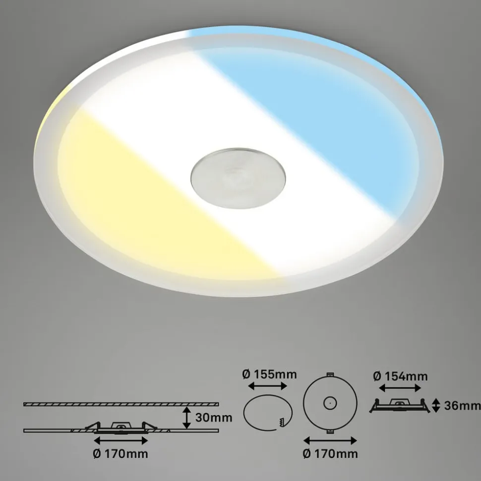 LED indbygget loftslampe 784 IP44 CCT Switch Ø 17cm