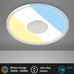 LED indbygget loftslampe 748 IP44 CCT Switch Ø 12cm