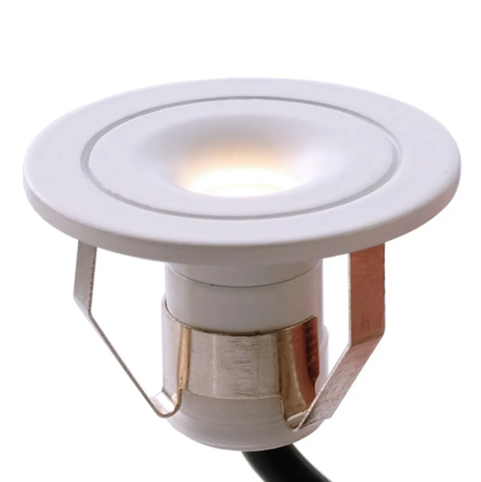 LED indbygningsloftlampe Punto Lumi, hvid, 1 W, 3.000 K