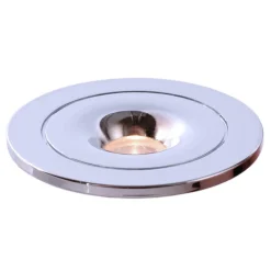 LED indbygningsloftlampe Punto Lumi, sølv, 1 W, 3.000 K