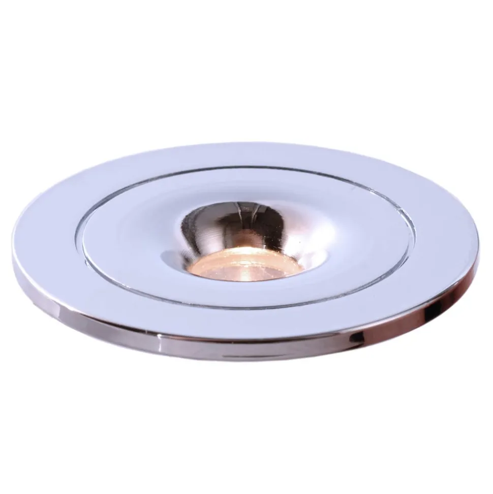 LED indbygningsloftlampe Punto Lumi, sølv, 1 W, 3.000 K