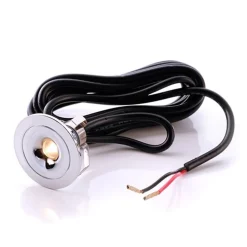 LED indbygningsloftlampe Punto Lumi, sølv, 1 W, 3.000 K