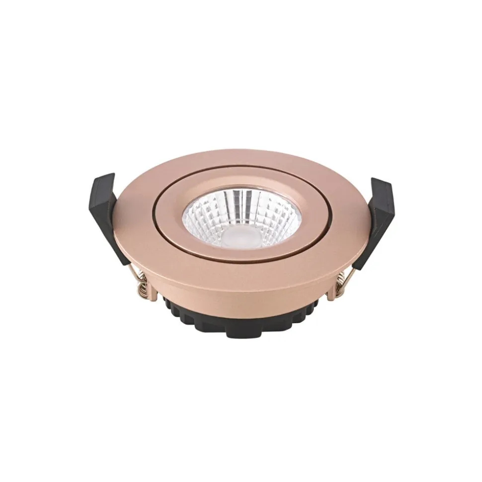 LED indbygningsspot Diled, Ø 8,5 cm, 6 W, Dim-To-Warm, rosé