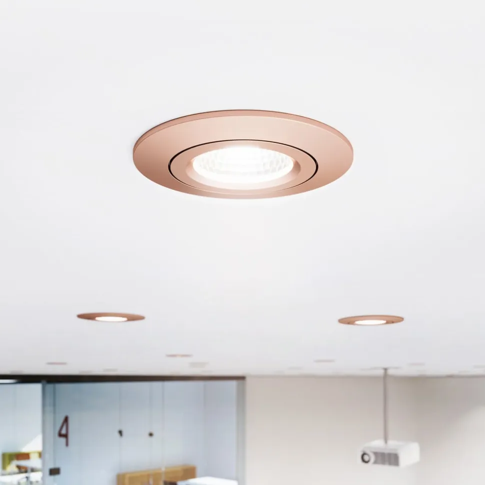 LED indbygningsspot Diled, Ø 8,5 cm, 6 W, 3.000 K, rosé
