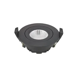 LED indbygningsspot Diled, Ø 8,5 cm, 6 W, 3.000 K, sort